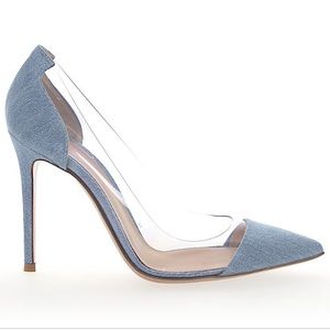Preloved Gianvito Rossi Plexi Denim Pumps 36.5
